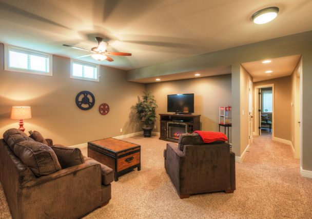 Sweetwater Creek New Homes in Spring Hill, KS Lower Level Living Room